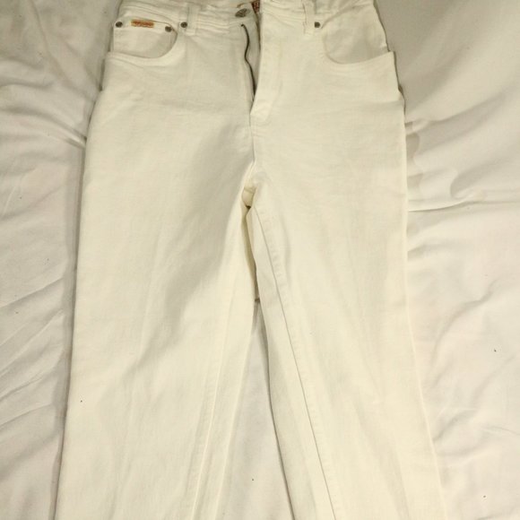VTG COSMO White Denim Straight Leg Jeans Sz 9/10 - Picture 8 of 15
